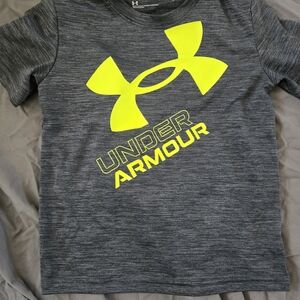 Under Armour Kids Gray and Yellow T-Shirt